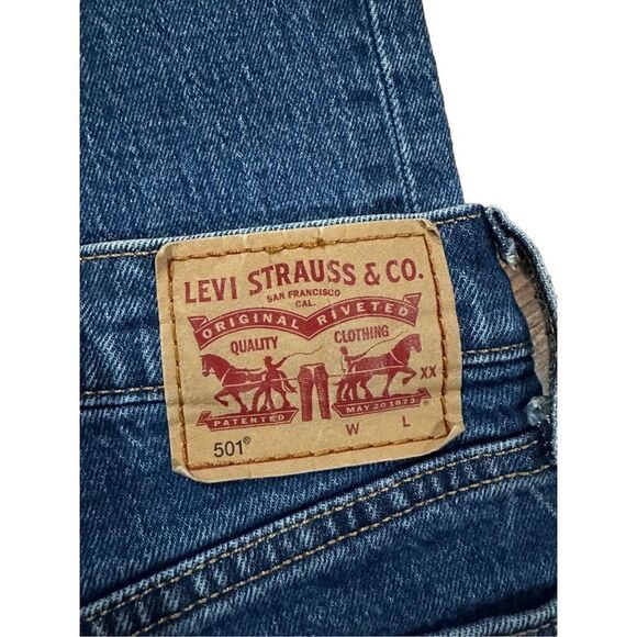 LEVI’S 501® ORIGINAL FIT RAW HEM HIGH RISE WOMEN'S JEANS SZ 26 - Picture 4 of 9